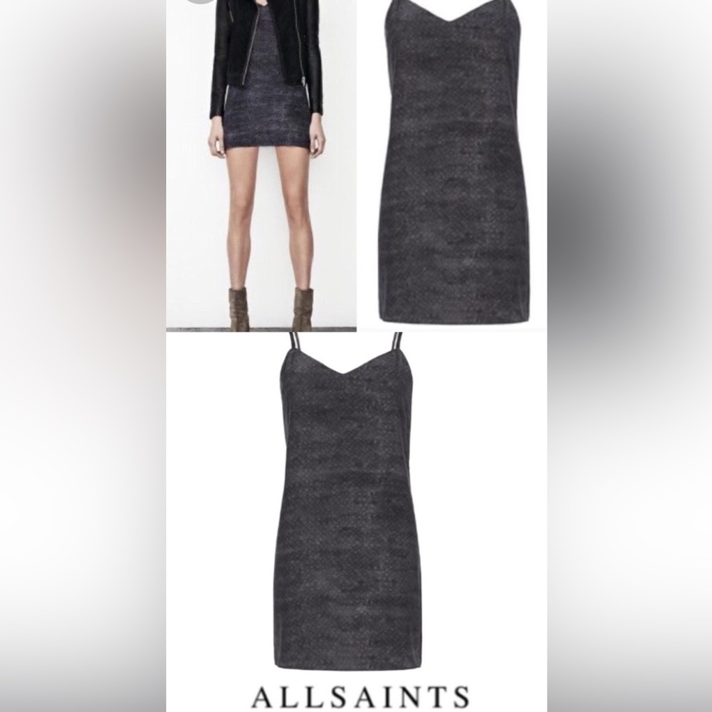 *ISO* AllSaints Snake Slip Dress